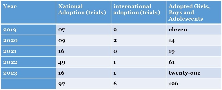 Tabla 1 Adoption