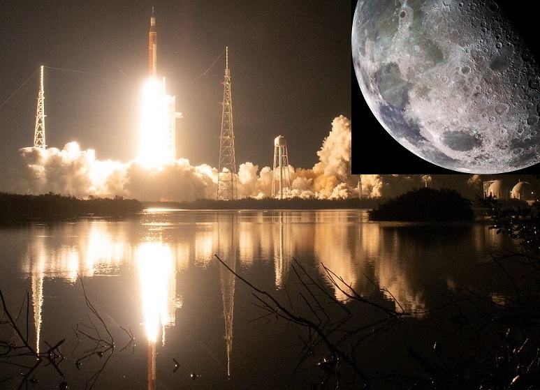Liftoff! NASA’s mega rocket launches Orion to Moon