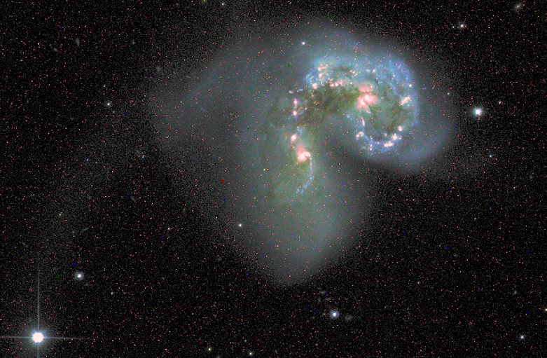 Superbit sees colliding Antennae Galaxies