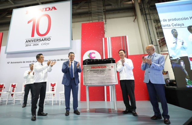 Honda celebrates 10 years in Guanajuato