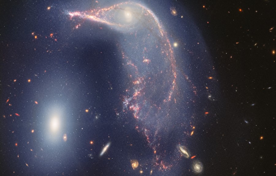 Portrait of interacting galaxies on Webb’s anniversary