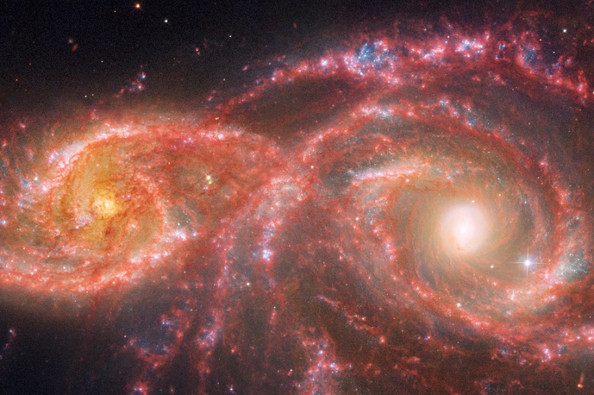 ‘Blood-Soaked’ Eyes: Webb, Hubble examine galaxy pair