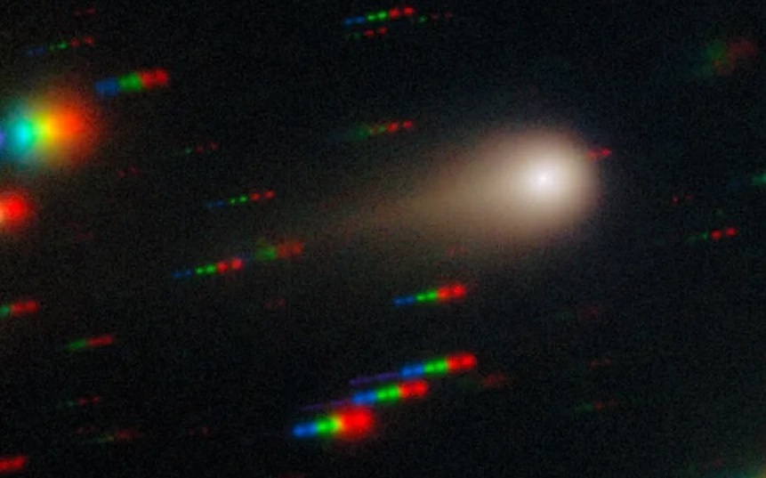 Comet 3I/ATLAS is captured growing a tail