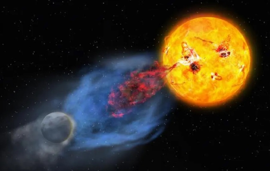 Solar storms may help life get going on alien planets