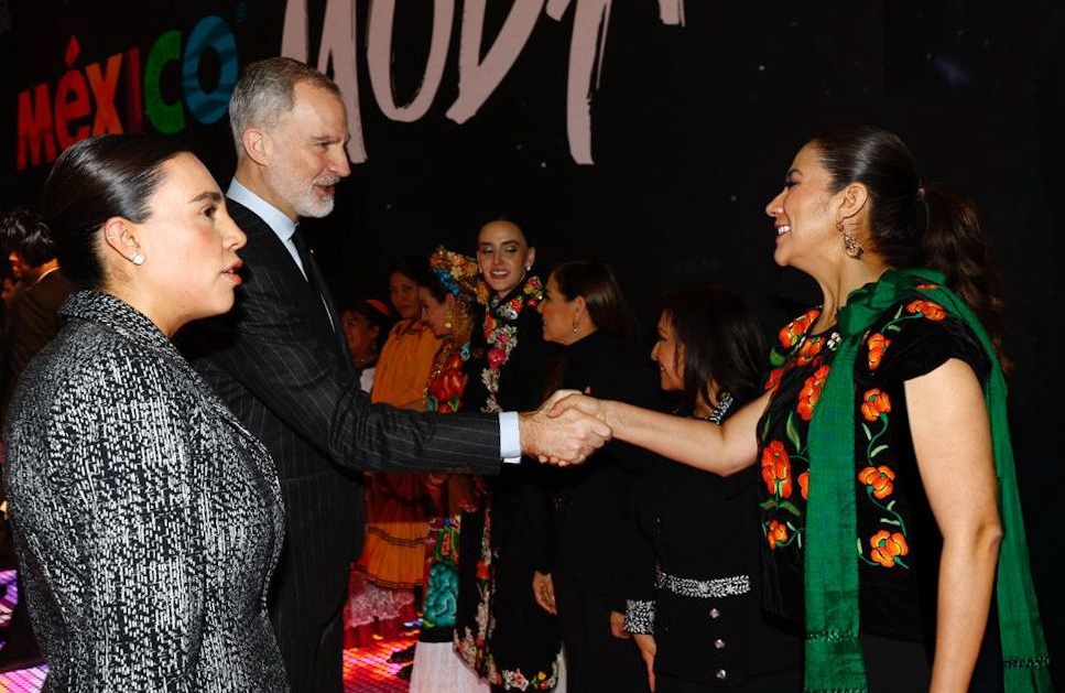 Libia and King and Queen of Spain launch the Mexican Pavilion