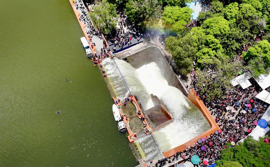 Governor leads the opening of the La Olla Dam